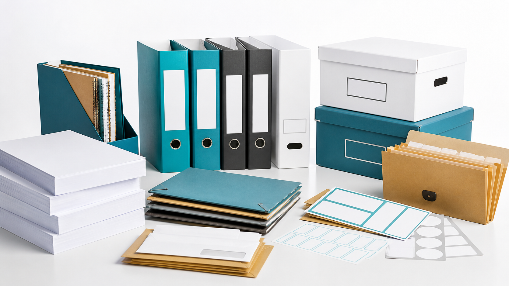 Paper, files, and filing supplies